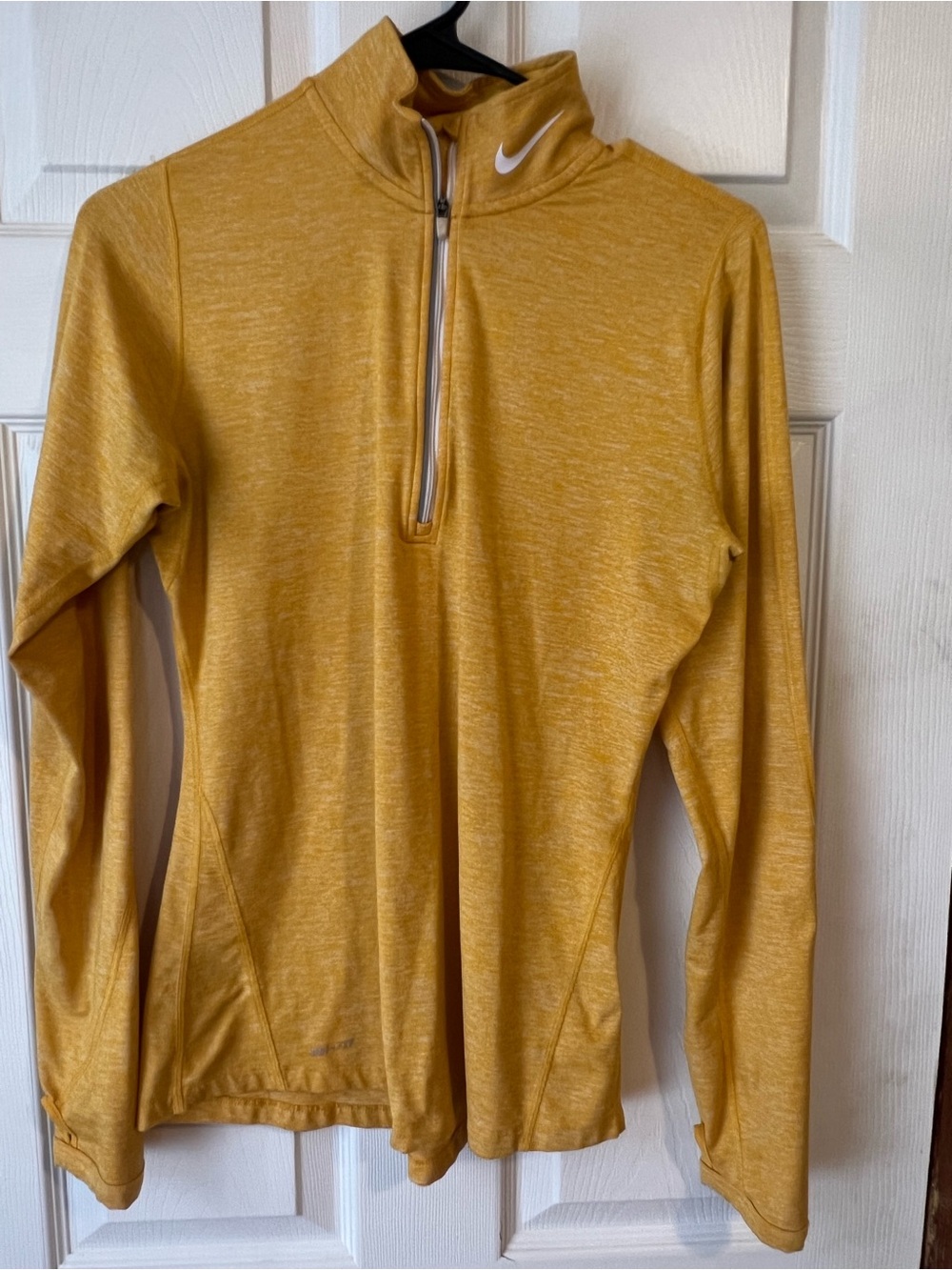 Nike Yellow Heather Dri-FIT Pullover Top